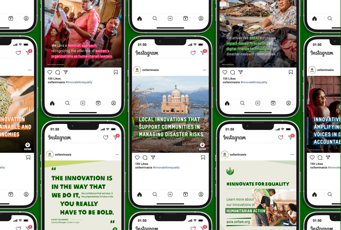 Engaging content from Oxfam on Instagram